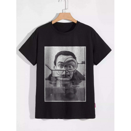 Tricou de Salvador Dali cu solzi de bumbac